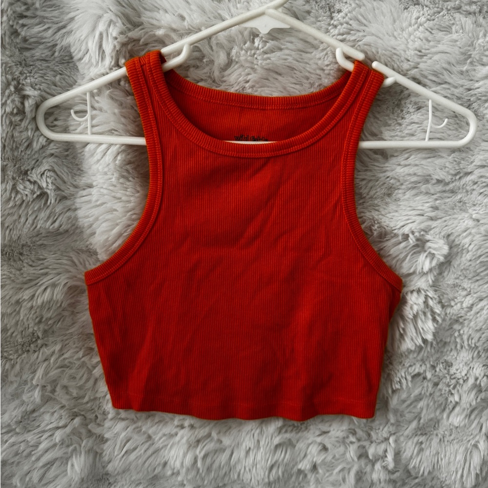Wild fable orange Ribbed Crop Top small